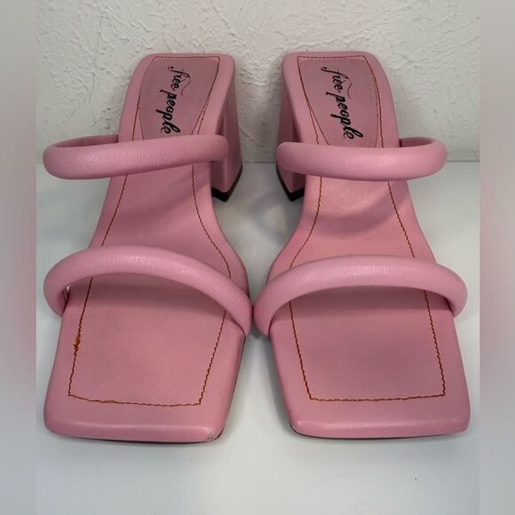 Free People Parker Double Strap Heels Perfect Pink Size 36.5 / US 6 - Picture 3 of 7